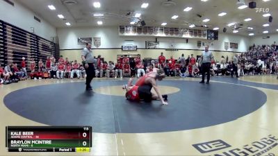 113 lbs Quarters & Wb (16 Team) - Kale Beer, Adams Central vs Braylon McIntire, North Miami