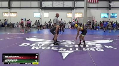 95 lbs Placement (4 Team) - Ashton Loving, RIVER CITY WRESTLING CLUB vs Nick Novario, GREAT NECK WC