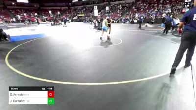 113 lbs Round Of 64 - Carlo Arreola, Granite Hills (SD) vs Jasias Carrasco, Dinuba (CS)