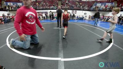 46 lbs Round Of 32 - Kase Selman, Weatherford Youth Wrestling vs Parker Savoie, Deer Creek Wrestling Club