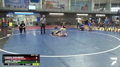 75 lbs Round 4 - Carson Shinaberry, Patriots Wrestling Club-Dothan vs Angelo Merlino, Predator Wrestling