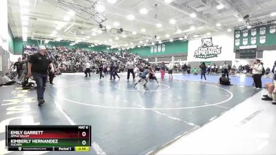 106 lbs Cons. Round 3 - Kimberly Hernandez, Yucaipa vs Emily Garrett, Apple Valley