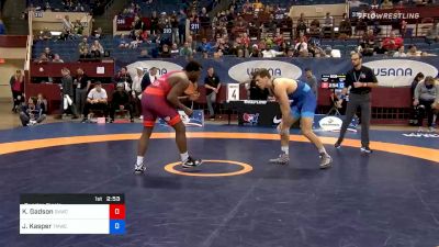 97 kg Quarterfinal - Kyven Gadson, Sunkist Kids Wrestling Club vs Jacob Kasper, Titan Mercury Wrestling Club