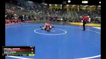 145 lbs Quarterfinals (8 Team) - Mitchell Johnson, 6A Oregon City vs Rhett Martin, 6A Roseburg