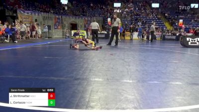 50 lbs Semifinal - Jordy Strittmatter, Holy Name vs Luca Cortazzo, Thomas Jefferson