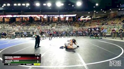 1A 145 lbs Semifinal - Michael Kersey, First Baptist vs Michael Sainz, Somerset