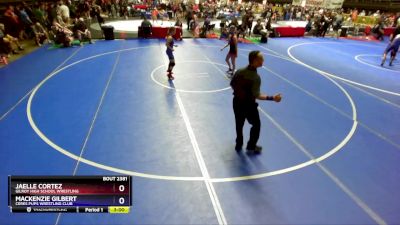 100 lbs Quarterfinal - Jaelle Cortez, Gilroy High School Wrestling vs Mackenzie Gilbert, Ceres Pups Wrestling Club