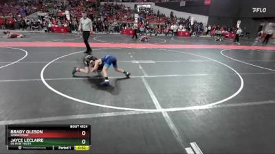 87 lbs Quarterfinal - Jayce Leclaire, De Pere Youth vs Brady Oleson, Winneconne