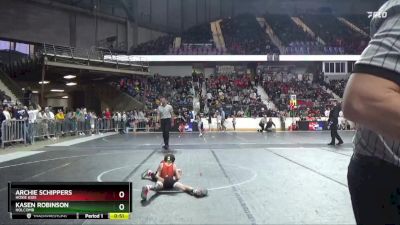 52 lbs Semifinal - Kasen Robinson, Holcomb vs Archie Schippers, Hoxie Kids