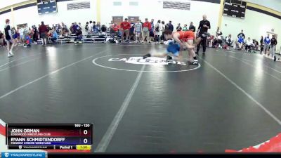 120 lbs Cons. Round 2 - John Orman, Edgewood Wrestling Club vs Ryann Schmidtendorff, Midwest Xtreme Wrestling