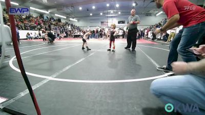 38-40 lbs Quarterfinal - Maculey Andrews, Hilldale Youth Wrestling Club vs Kevin Sanchez, Sperry Wrestling Club