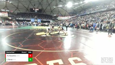 4A 132 lbs Quarterfinal - Noah Koyama, Union vs Isai Perez, Davis