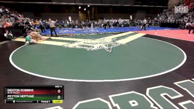 6A-175 lbs Quarterfinal - Denton Dobbins, Blue Valley vs Peyton Neptune, Derby