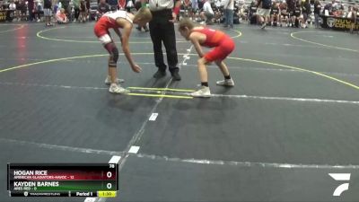 78 lbs Round 1 (6 Team) - Hogan Rice, American Gladiators-Havoc vs Kayden Barnes, Ares Red