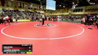 67 lbs Cons. Semi - Cameron Johnston, Granite Wrestling Club vs Luca Kling, Threshold