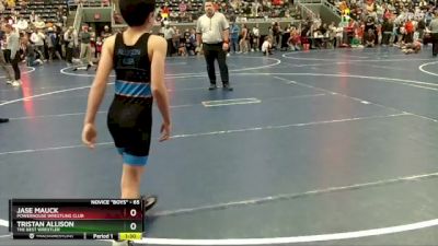 65 lbs Cons. Round 5 - Jase Mauck, Powerhouse Wrestling Club vs Tristan Allison, The Best Wrestler