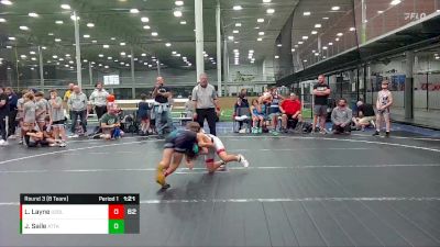 88 lbs Round 3 (8 Team) - Lucas Layne, U2 Upstate Uprising Blue vs John Saile, Attack Mat Club