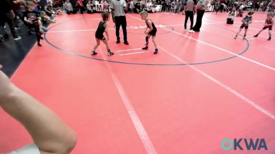 49 lbs Quarterfinal - Bracen Bloxsom, Ponca City Wildcat Wrestling vs Jolee Kait Bryant, Tuttle Wrestling