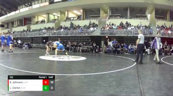 152 lbs Round 3 (8 Team) - Elijah Johnson, Hastings vs Landon Clarke, Kearney