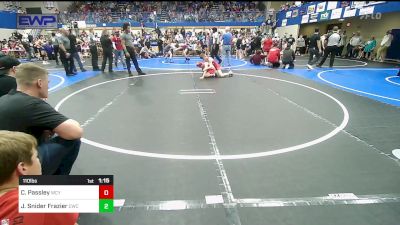 110 lbs Quarterfinal - Colton Passley, Webb City Youth Wrestling vs Jake Snider Frazier, Claremore Wrestling Club