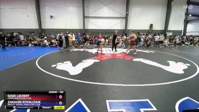 150 lbs Cons. Round 1 - Gage Lieziert, Camas Wrestling Club vs Zakharii Kovalchuk, Reality Sports Wrestling Club