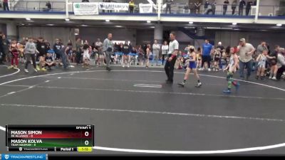 52 lbs Round 3 (8 Team) - Mason Kolva, Team Nauman vs Mason Simon, PA Alliance