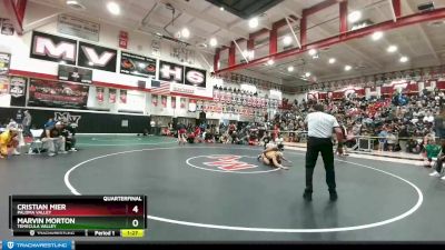 138 lbs Quarterfinal - Marvin Morton, Temecula Valley vs Cristian Mier, Paloma Valley