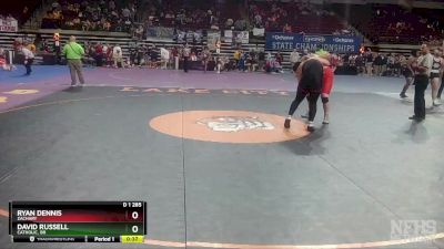 D 1 285 lbs Cons. Round 4 - Ryan Dennis, Zachary vs David Russell, Catholic, BR