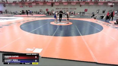 155 lbs Champ. Round 1 - Kassidy Sigda, University Of Providence vs Parker Dafnis, Eureka