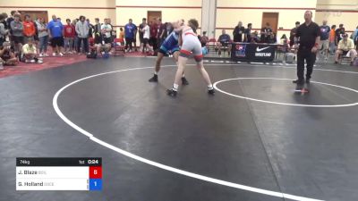 74 kg Rnd Of 128 - Joseph Blaze, Boilermaker RTC vs Gunner Holland, Osceola High School Wrestling