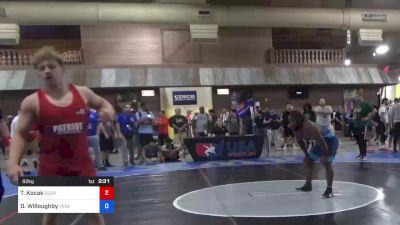 92 kg Cons 16 #2 - Tyler Kocak, George Mason vs David Willoughby, Texas RTC