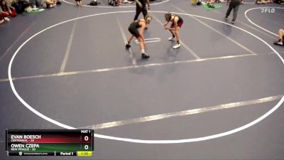 92 lbs Semis & 1st Wrestleback (8 Team) - Evan Boesch, Centennial vs Owen Czepa, New Prague