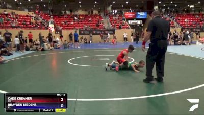 Exhibition 84-93 lbs Round 4 - Cade Kreamer, OK vs Brayden Niedens, KS