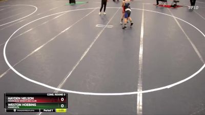 120 lbs Cons. Round 3 - Weston Hoebing, Minnesota vs Hayden Nelson, Moorhead Wrestling Club