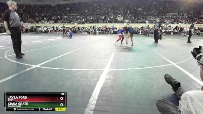 135 lbs Quarterfinal - Ciana Grate, SOUTHMOORE vs Jay`la Ford, Bixby