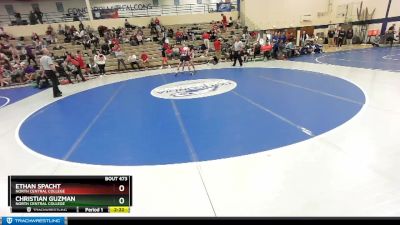 125 lbs 1st Place Match - Christian Guzman, North Central College vs Ethan Spacht, North Central College