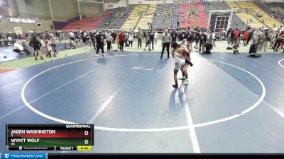 86 lbs Quarterfinal - Jaden Washington, IL vs Wyatt Wolf, WI