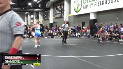 190 lbs Round 1 (16 Team) - Aleah Johnson, Female Elite Wrestling vs Brooklyn Graham, Braided Brutes Wrestling