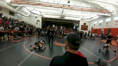 53 lbs Champ. Round 1 - Kam Larsen, Riverton USA Wrestling vs Rhylee Goolsbey, Powell Wrestling Club