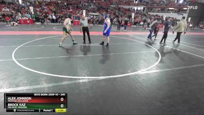 240 lbs Cons. Round 5 - Brock Kaz, Melrose-Mindoro vs Alex Johnson, Peshtigo Bulldogs