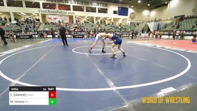 101 lbs Consi Of 4 - ZACK SAMANO, Chino vs Mas Hatano, Mad Dawg Wrestling Club