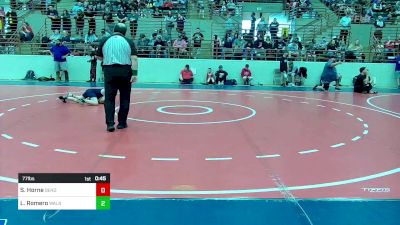 77 lbs Quarterfinal - Skylar Horne, Dendy Trained Wrestling vs Luke Romero, Walnut Grove Wrestling Club