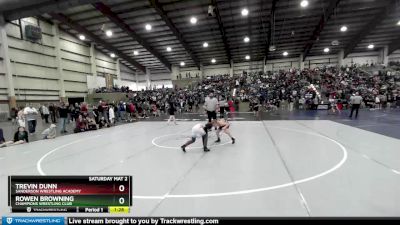 86 lbs Quarterfinal - Trevin Dunn, Sanderson Wrestling Academy vs Rowen Browning, Champions Wrestling Club