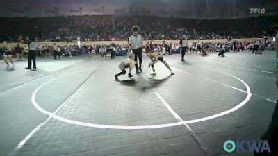 76 lbs Round Of 16 - Barrett Johnson, Pauls Valley Panther Pinners vs Hayden Thomsen, Weatherford Youth Wrestling