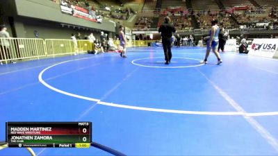 136 lbs Quarterfinal - Jonathen Zamora, The Club vs Madden Martinez, Red Wave Wrestling