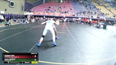 133 lbs Semis & 3rd Wb (16 Team) - Kaya Bogle, Castleton vs Joziah Fry, Johnson & Wales (RI)