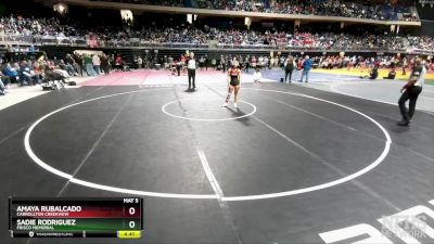 5A 100 lbs Champ. Round 1 - Amaya Rubalcado, Carrollton Creekview vs Sadie Rodriguez, Frisco Memorial