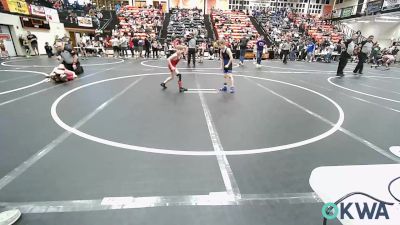 52 lbs Round Of 16 - Parker Mabe, Hilldale Youth Wrestling Club vs Nikolas Ortega, Team Tulsa Wrestling Club