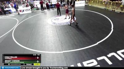 119 lbs Cons. Round 2 - Brody Carson, Sunkist Kids/Monster Garage vs Cole Millan, California