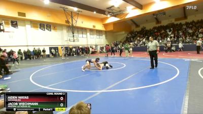 126 lbs Cons. Round 2 - Aiden Wayas, Wickenburg vs Jacob Wiechmann, Arizona Lutheran HS